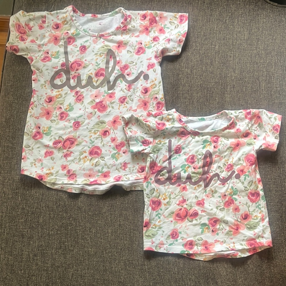 HTF Floral Duh Siblings Set